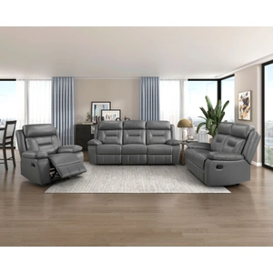 Homelegance Laconia Leather Double Reclining Living Room Set