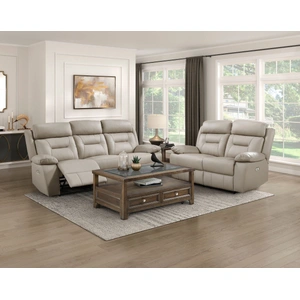 Homelegance Laconia Leather Power Double Reclining Living Room Set