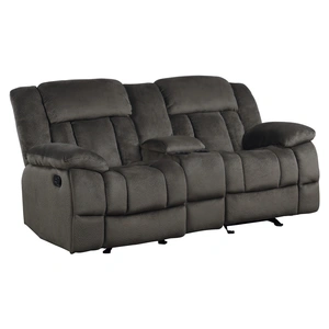 Homelegance Laurelton Microfiber Double Glider Reclining Loveseat