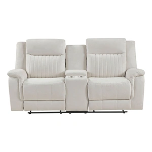 Homelegance Dean Microfiber Double Reclining Loveseat with Center Console