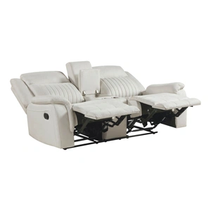 Homelegance Dean Microfiber Double Reclining Loveseat with Center Console