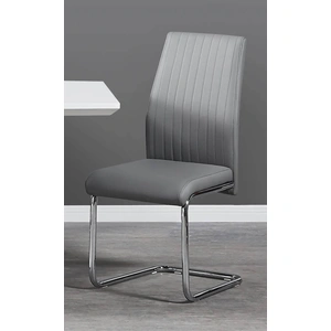 Lifestyle Furniture SM 9701 PU Dining Side Chair, Black (Set of 2)