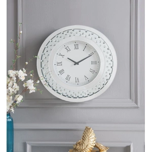 ACME Glam Nysa 97045 Mirrored/Faux Crystals Wall Clock