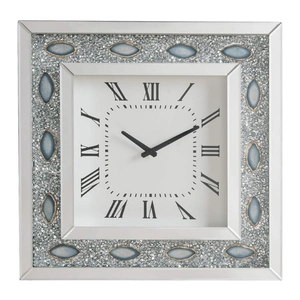 ACME Glam Sonia 97047 Mirrored/Faux Agate Wall Clock