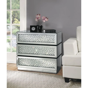ACME Glam Nysa 97310 Mirrored/Faux Crystals Console Table/Dresser