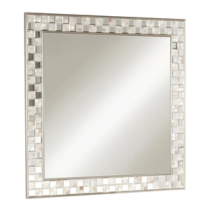 ACME Glam Nasa 97388 Mirrored/Checkered Pattern Trim Wall Mirror
