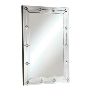 ACME Glam Hessa 97390 Mirrored/Faux Rhinestones Wall Mirror