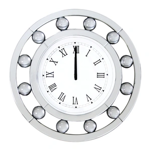 ACME Glam Boffa 97405 Mirrored Wall Clock
