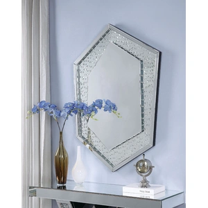 ACME Glam Nysa 97570 Mirrored/Faux Crystals Wall Mirror