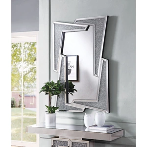 ACME Glam Noralie 97571 Mirrored/Faux Diamonds Wall Mirror