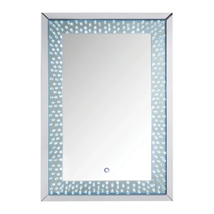 ACME Glam Nysa 97591 Mirrored/Faux Crystals Wall Mirror w/LED Light