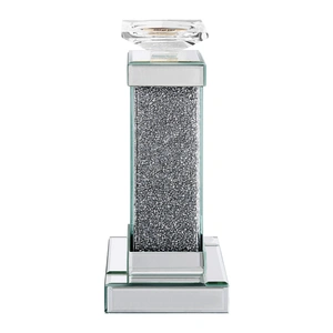 ACME Glam Rekha 97615 Mirrored/Faux Crystals Accent Candleholder (Set of 2)