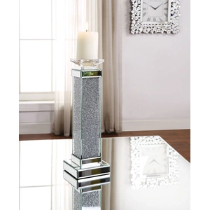 ACME Glam Rekha 97616 Mirrored/Faux Crystals Accent Candleholder (Set of 2)