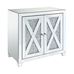 ACME Glam Noralie 97646 Mirrored/Faux Diamonds Console Table