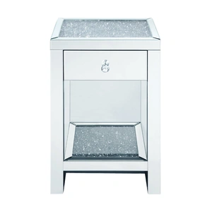 ACME Glam Noralie 97654 Mirrored/Faux Diamonds Accent Table/Nightstand