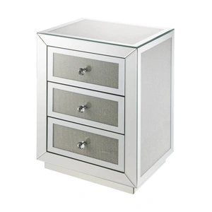 ACME Glam Lavina 97660 Mirrored/Faux Diamonds Accent Table/Nightstand