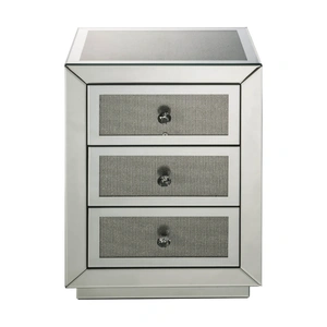 ACME Glam Lavina 97660 Mirrored/Faux Diamonds Accent Table/Nightstand