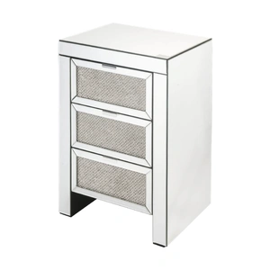 ACME Glam Lavina 97661 Mirrored/Faux Diamonds Accent Table/Nightstand