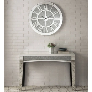 ACME Glam Nowles 97724 Mirrored/Faux Diamonds Wall Clock