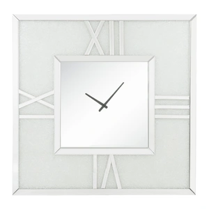 ACME Glam Noralie 97730 Mirrored/Faux Diamonds Wall Clock w/LED