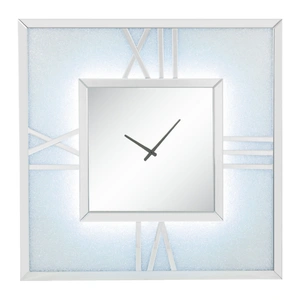 ACME Glam Noralie 97730 Mirrored/Faux Diamonds Wall Clock w/LED