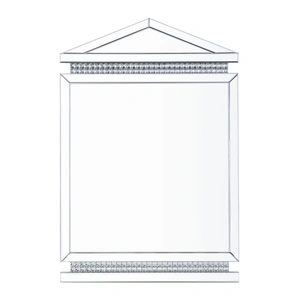 ACME Glam Lotus 97806 Mirrored/Faux Crystals Wall Mirror