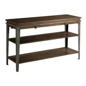 Hammary Composite Wood Sofa Table, Rich Espresso/Antique Nickel