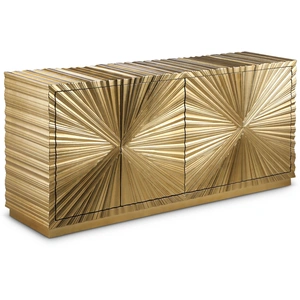 Meridian Furniture Golda 2-Door Wood Veneer Sideboard , Gold