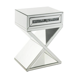 ACME Glam Noralie 97932 Mirrored/Faux Diamonds Accent Table