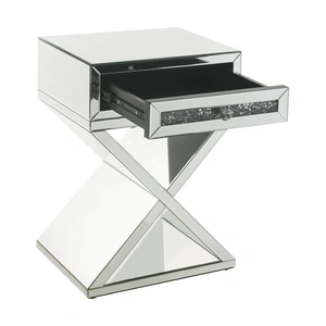 ACME Glam Noralie 97932 Mirrored/Faux Diamonds Accent Table
