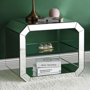ACME Glam Meria 97938 Mirrored/Glass Accent Table