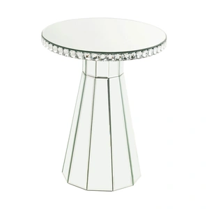 ACME Glam Lotus 97958 Mirrored/Faux Crystals Accent Table