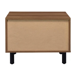 ACME Trolgar Wood/Metal Accent Table/Nightstand, Brown/Black