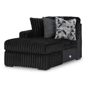 Ashley Furniture Midnight-Madness 4-Piece Polyester U-Shaped Sectional Sofa w/Left Arm Chaise Facing, Onyx