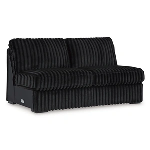 Ashley Furniture Midnight-Madness 4-Piece Polyester U-Shaped Sectional Sofa w/Left Arm Chaise Facing, Onyx