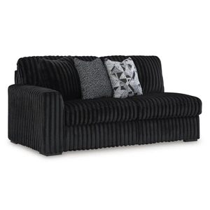 Ashley Furniture Midnight-Madness 4-Piece Polyester U-Shaped Sectional Sofa w/Right Arm Chaise Facing, Onyx