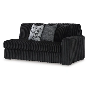 Ashley Furniture Midnight-Madness 2-Piece Polyester L-Shaped Sectional Sofa w/Left Arm Chaise Facing, Onyx