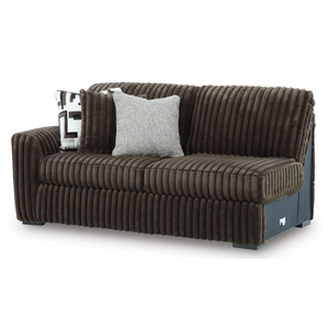 Ashley Furniture Midnight-Madness 3-Piece Polyester Sectional Sofa w/RAF Chaise, Chocolate