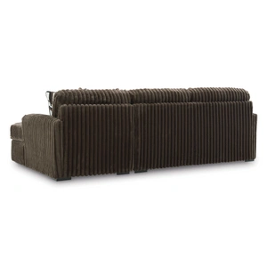 Ashley Furniture Midnight-Madness 2-Piece Polyester Sectional Sofa w/RAF Chaise, Chocolate