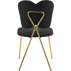 Meridian Furniture Angel Velvet Dining Chair with Gold Iron Legs (Set of 2)