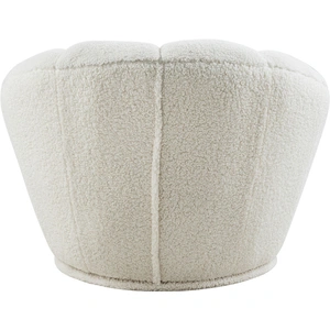 Meridian Furniture Dream Faux Sheepskin Fur Accent Chair in White