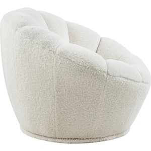 Meridian Furniture Dream Faux Sheepskin Fur Accent Chair in White
