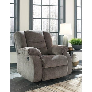 Ashley Furniture Tulen Polyester Rocker Recliner, Gray