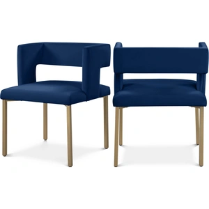 Meridian Furniture Caleb Dining Chair with Iron Legs (Set of 2)