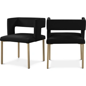 Meridian Furniture Caleb Dining Chair with Iron Legs (Set of 2)