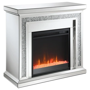 Coaster Lorelai Rectangular Freestanding Mirrored Fireplace
