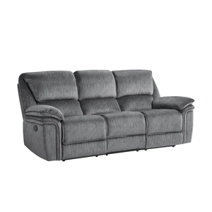 Homelegance Muirfield Microfiber Double Reclining Sofa, Gray
