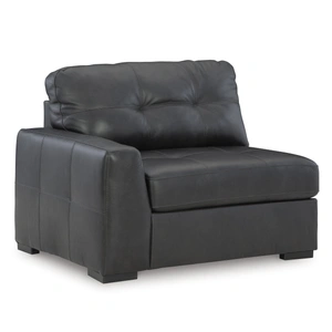 Ashley Furniture Brindley Pier Leather 2-Piece Modular Loveseat, Fog