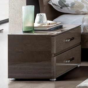 Camelgroup, Italy Maia FLAT 2-Drawer Maxi Nightstand w/Maia Handles, Grey