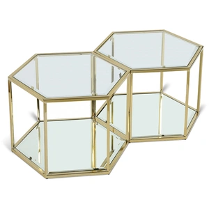 Meridian Furniture Sei 2-Piece Glass Coffee Table